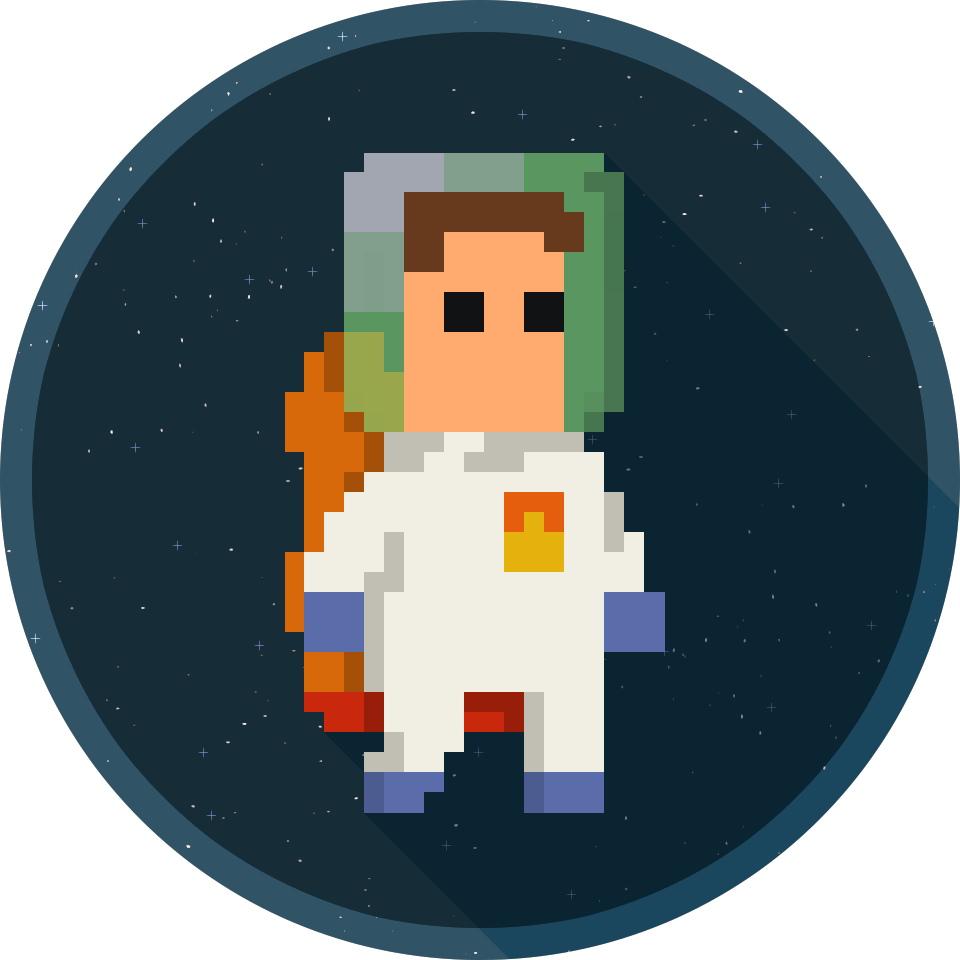 Astronaut is a 2d platformer with "grappling hook" mechanics and exploration / adventure elements